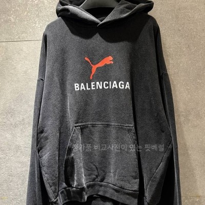 발*시아가x퓨* 콜라보 페이디드 후드티셔츠