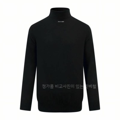 프*다 로고 터틀넥 니트