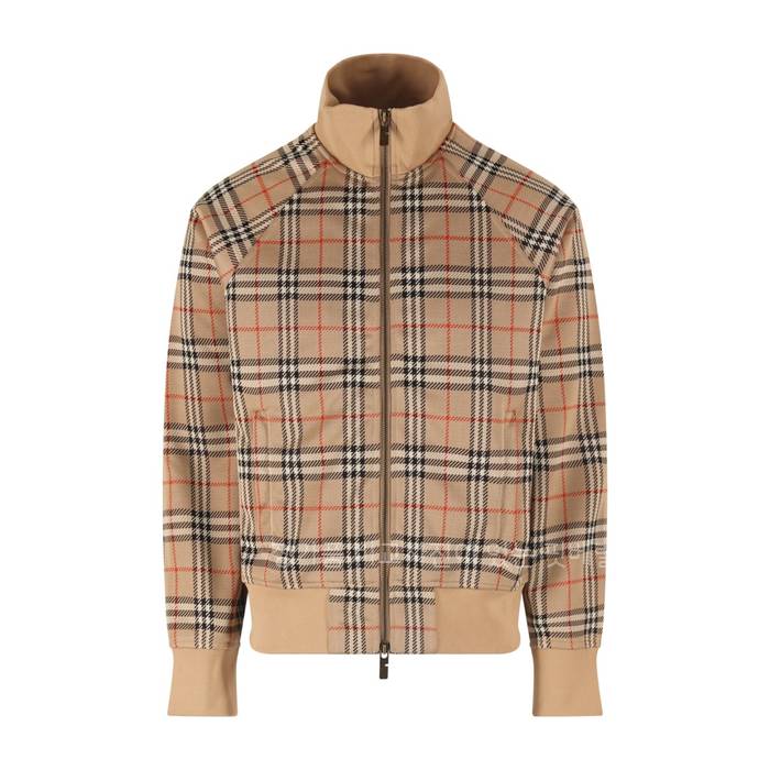 버*리 체크 트랙 자켓