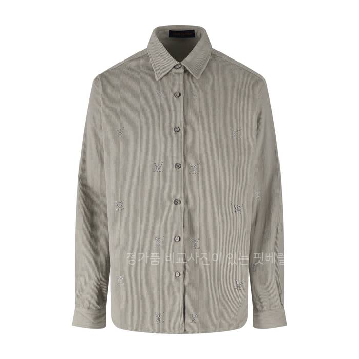 루*비통 LV 블라종 엠벨리시드 롱 슬리브드 코듀로이 셔츠