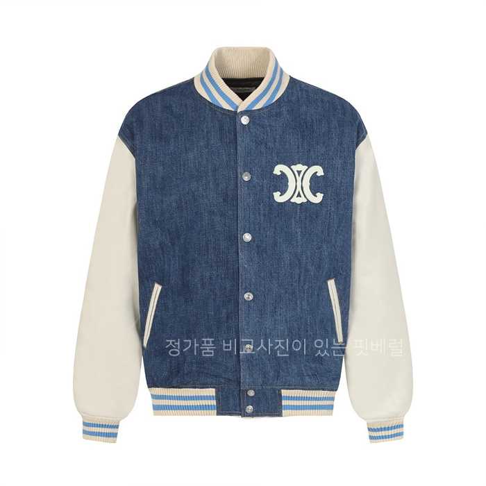 [국내배송] 셀*느 B11 트리오페 워싱 데님 바시티 자켓