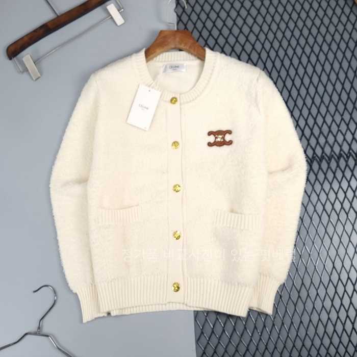 [국내배송] 셀*느 패치 라운드 부클 니트가디건