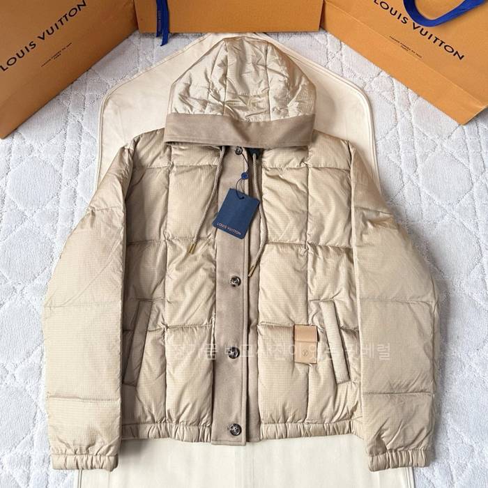 루*비통 후디드 퀄티드 립스톱 자켓