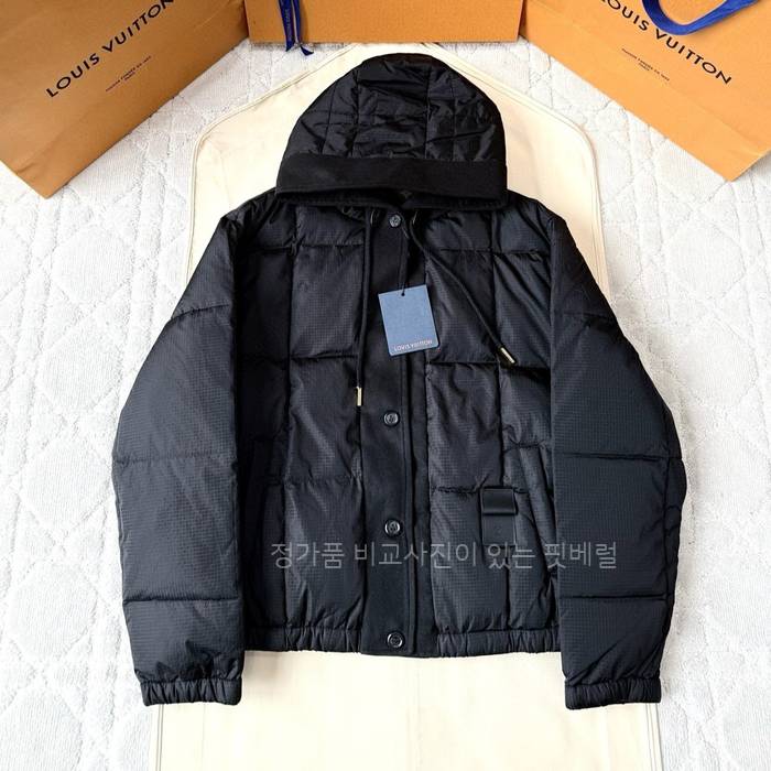 루*비통 후디드 퀄티드 립스톱 자켓