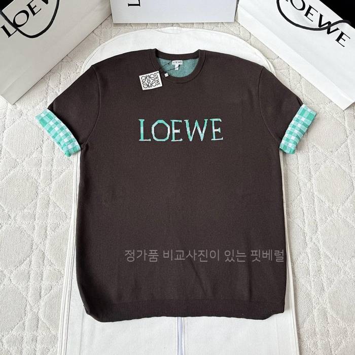 로*베 탑 울 코튼 니트 반팔