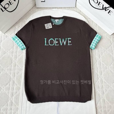 로*베 탑 울 코튼 니트 반팔