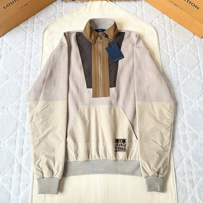 루*비통 다미에 하이브리드 하프 집 워크웨어 풀오버 맨투맨