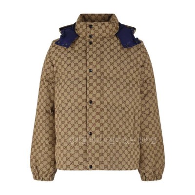 구* GG 자카드 다운 디태처블 패딩