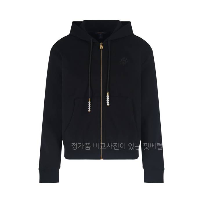 루*비통 엠브로이더드 저지 집 스루 후디 자켓