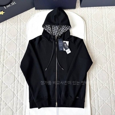 디* 오블리크 퓨어 캐시미어 코튼 블렌디드 후드집업 자켓