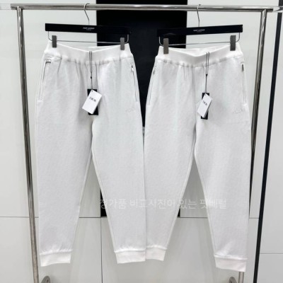 디* 오블리크 자카드 울 블렌드 조깅 팬츠