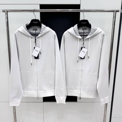 디* 오블리크 자카드 울 블렌드 후드집업 자켓