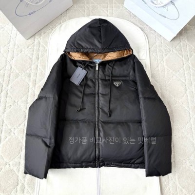프*다 로고 후드 다운 패딩