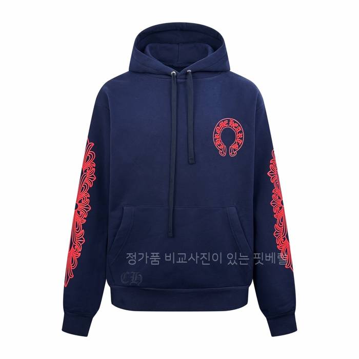 크*하츠 홀스슈 플라워 후드티셔츠