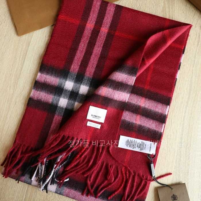[국내배송] 버*리 캐시미어 체크 머플러