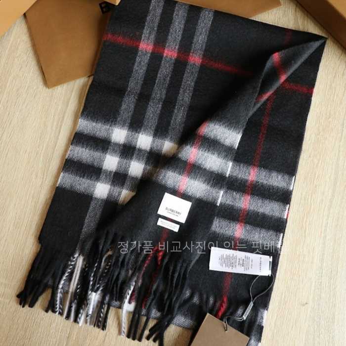 [국내배송] 버*리 캐시미어 체크 머플러