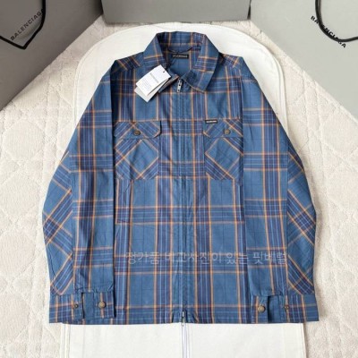 발*시아가 체크 집업 셔츠