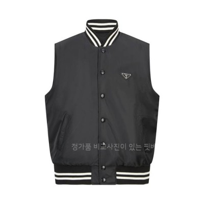 프*다 로고 나일론 보머 조끼 베스트