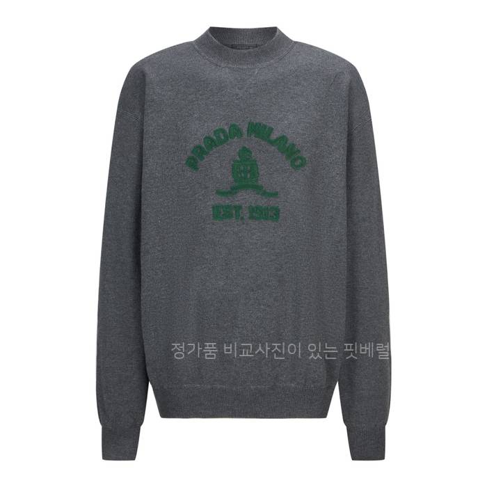 프*다 자수 로고 니트