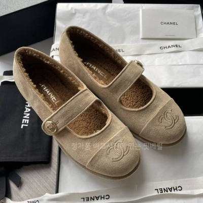 샤* 25A CC 램스울 메리제인 플랫슈즈