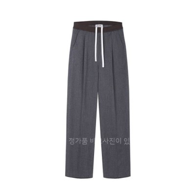미*미우 스트라이프드 울 블렌드 팬츠