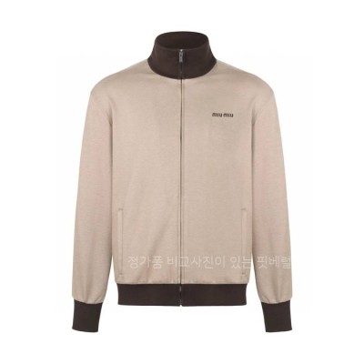 미*미우 플레인 니트 트랙 자켓