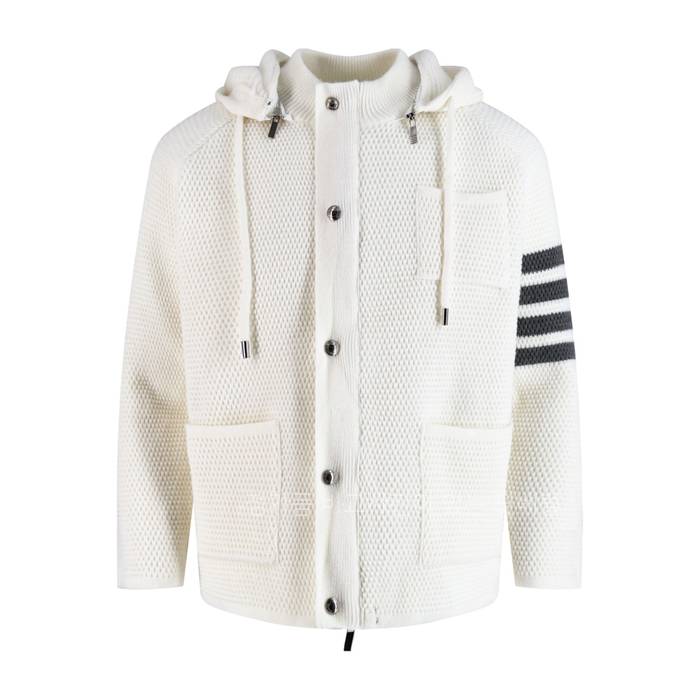 톰*라운 4-바 울 지퍼 후드 자켓