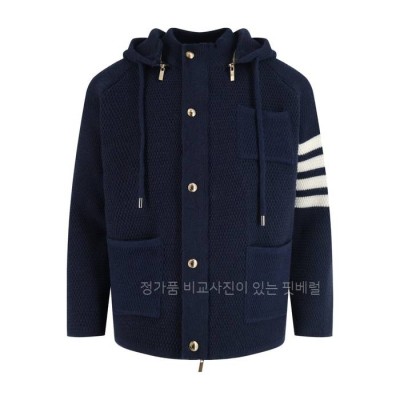 톰*라운 4-바 울 지퍼 후드 자켓