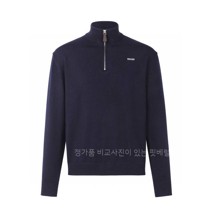 미*미우 하프 지퍼 니트