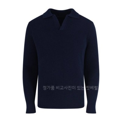 프*다 오픈 카라 캐시미어 니트