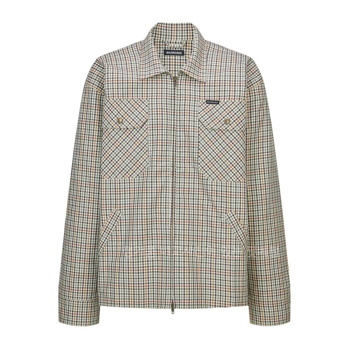 발*시아가 체크 집업 셔츠 자켓