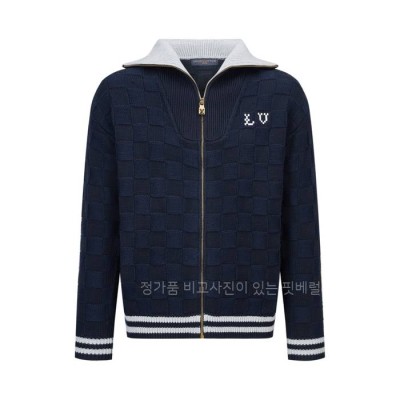 루*비통 다미에 니트 블루종 자켓