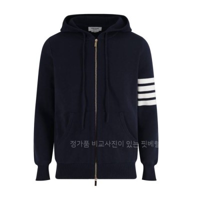 톰*라운 4-바 울 니트 후드집업 자켓