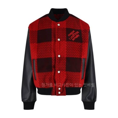 루*비통 레더 믹스 바시티 자켓