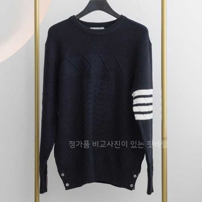 [국내배송] 톰*라운 사선완장 메리노 울 니트