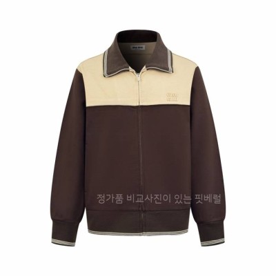 미*미우 벨루어 블루종 자켓