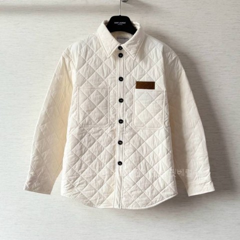 보*가베네타 퀄팅 코튼 오버셔츠 자켓