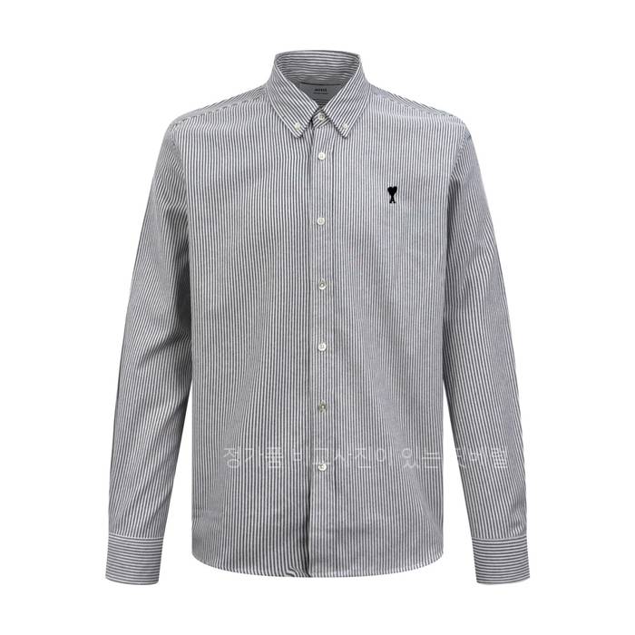 아* 하트 스트라이프드 셔츠