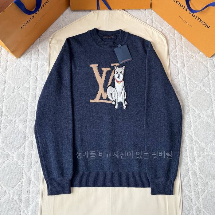 루*비통 롱 슬리브드 인따르시아 풀오버 니트