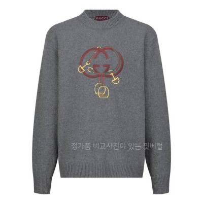 구* 엠브로이더드 울 니트