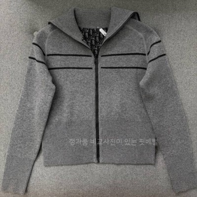 디* 오블리크 캐시미어 리버시블 집업 가디건 여성용