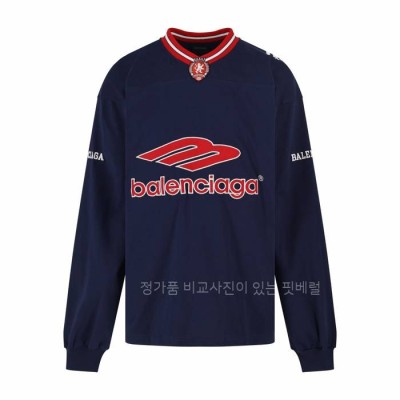 발*시아가 3B 풋볼 롱 슬리브 V넥 긴팔티셔츠