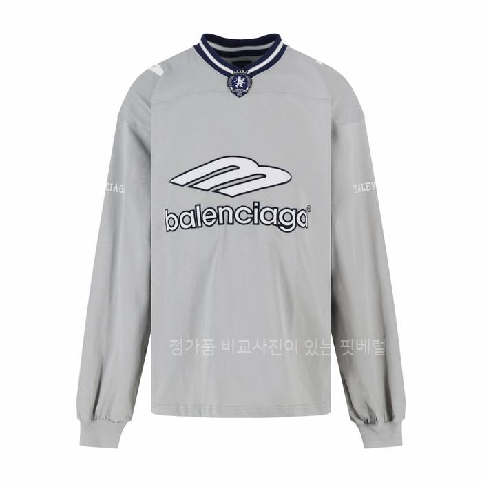 발*시아가 3B 풋볼 롱 슬리브 V넥 긴팔티셔츠