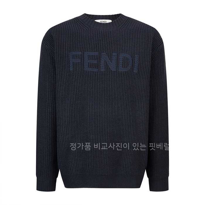 [국내배송] 펜* Z006 캐시미어 풀오버 레터링 크루넥 니트 스웨터