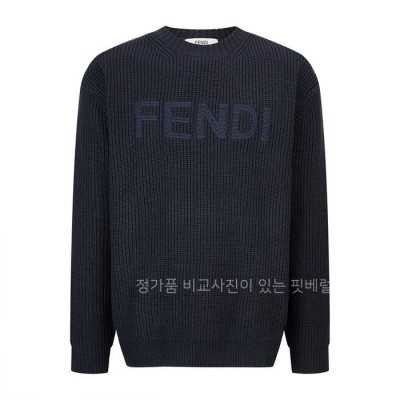 [국내배송] 펜* Z006 캐시미어 풀오버 레터링 크루넥 니트 스웨터