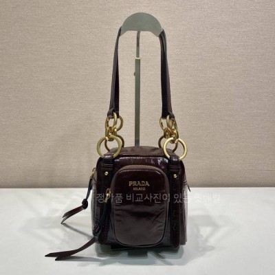 프*다 1BB137 댕글 가죽 핸드백 미니