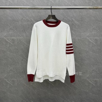 톰*라운 4-바 배색 니트