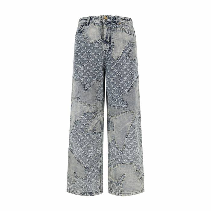 루*비통 x 니* 모노그램 패치워크 데님 팬츠