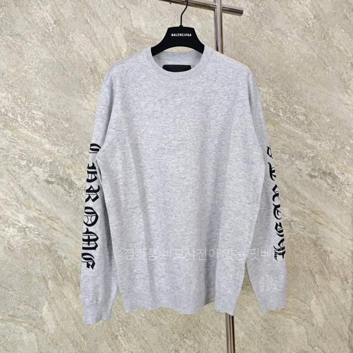 크*하츠 스크롤 로고 니트