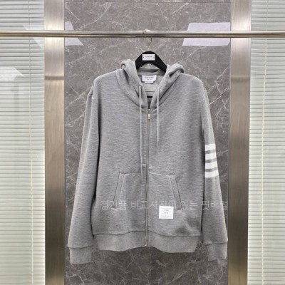 톰*라운 4-바 스트라이프 와플 후드집업 자켓